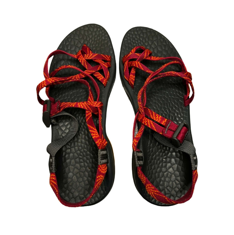 Chaco Black and Red Women's Sandals